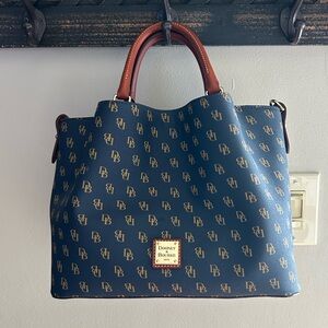 Dooney & Bourke Gretta Brenna Satchel in Navy